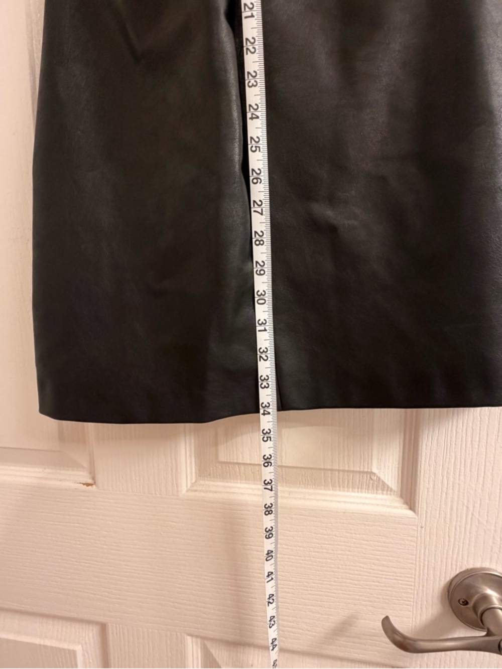 Zara Black Faux-Leather Draped Mini Dress - Picture 7 of 7